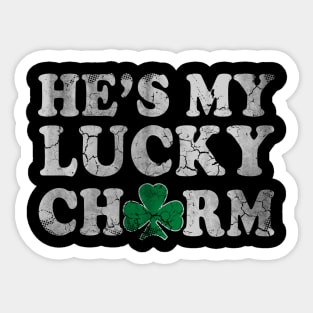 He's My Lucky Charm St Patrick's Day Matching Couples Sticker